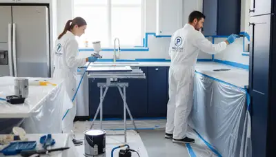 Savannah, GA cabinet painting service for durable coastal finishes on kitchen cabinets