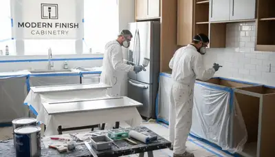 Savannah, GA cabinet painting service by Savannah Paint Pros with durable coastal-ready finish