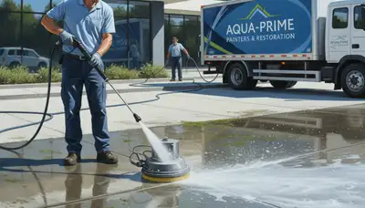 Concrete pressure cleaning service in Savannah, GA for driveways, patios, and walkways