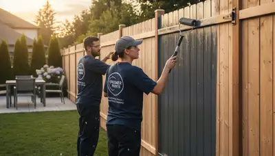 Fence painting in Savannah, GA by Savannah Paint Pros for coastal protection and curb appeal