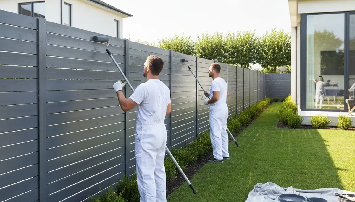 Fence painting in Savannah, GA by Savannah Paint Pros, protecting wood from coastal sun and salt air