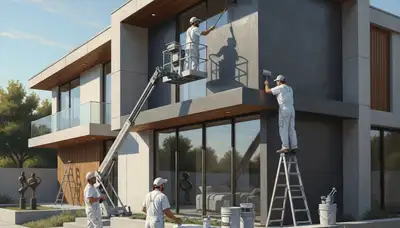 Savannah, GA house painters applying durable exterior coating on a coastal home