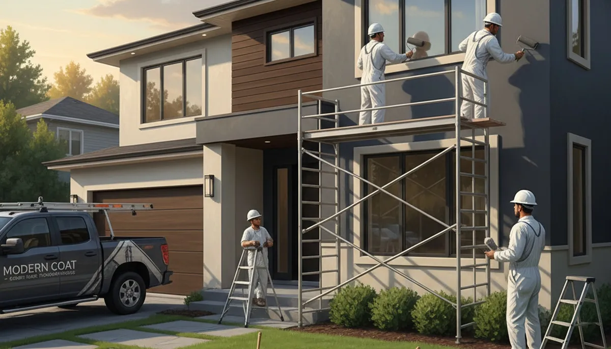 Savannah, GA house painters applying durable exterior paint on a coastal home