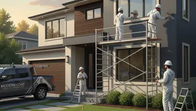 Savannah, GA house painters applying durable exterior paint on a coastal home