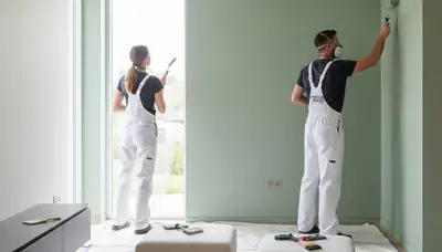 Interior house painting in Savannah, GA by Savannah Paint Pros, showing careful wall prep and fresh paint