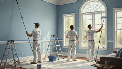 Interior house painting in Savannah, GA by Savannah Paint Pros for smooth, climate-ready walls