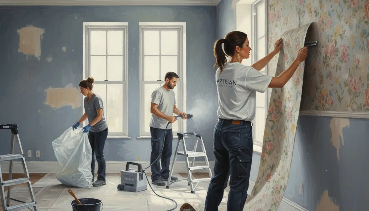 Wallpaper removal in Savannah, GA for humid-climate homes by Savannah Paint Pros