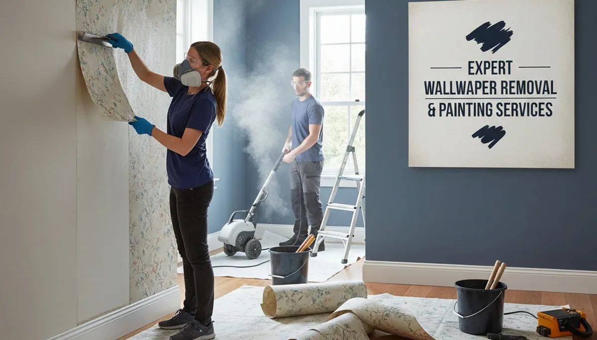 Wallpaper removal service in Savannah, GA by Savannah Paint Pros for clean, damage-free wall prep